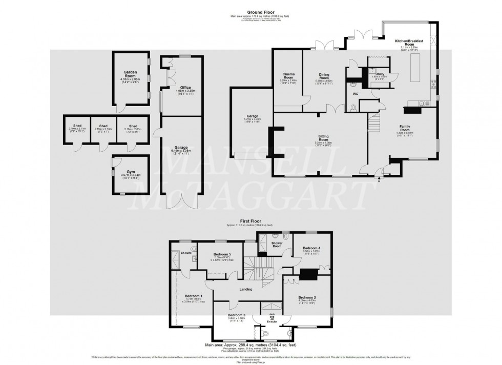 Floorplan for Yew Lane, East Grinstead, RH19