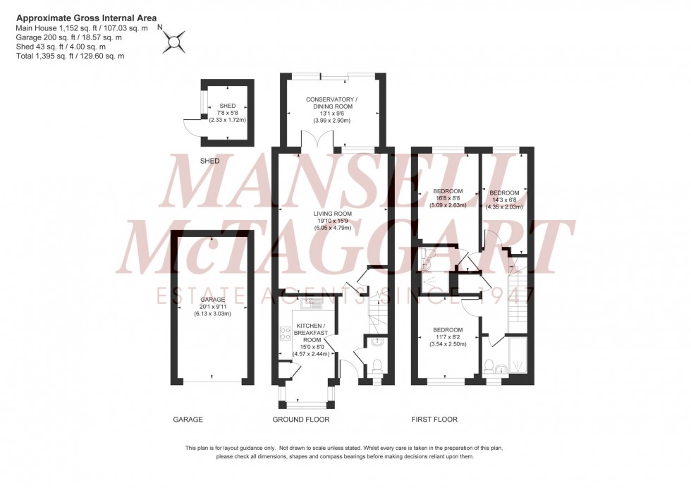 Floorplan for Ryeland Road, Burgess Hill, RH15