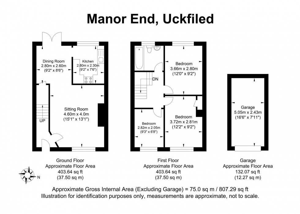Floorplan for Manor End, Uckfield, TN22