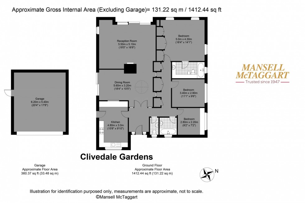Floorplan for Clivedale Gardens, Steyning, BN44