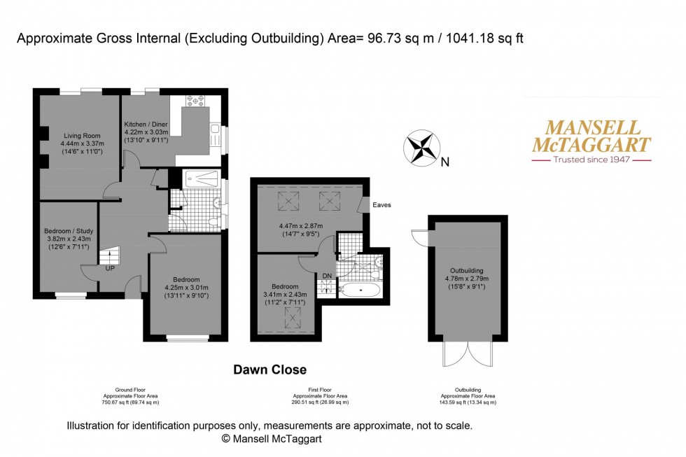 Floorplan for Dawn Close, Upper Beeding, BN44