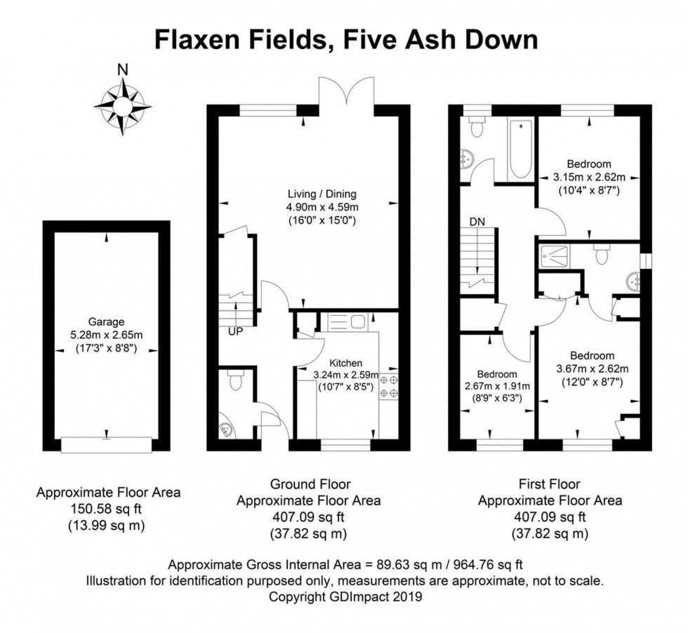 Floorplan for Flaxen Fields, Five Ash Down, TN22
