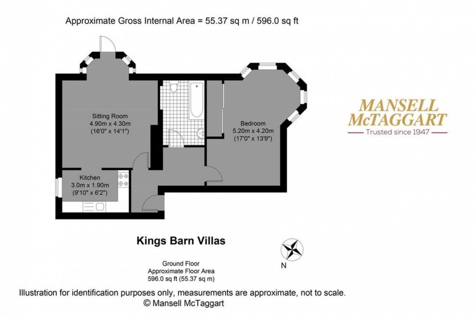 Floorplan for Kings Barn Villas, Down House Kings Barn Villas, BN44