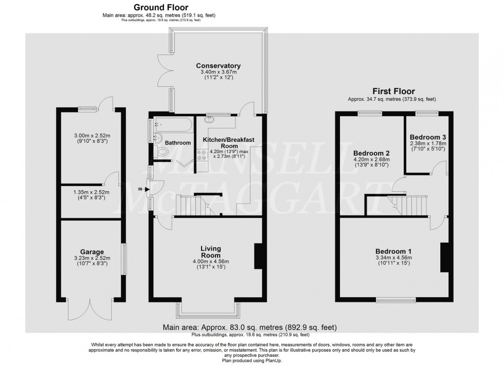 Floorplan for Tushmore Avenue, Crawley, RH10