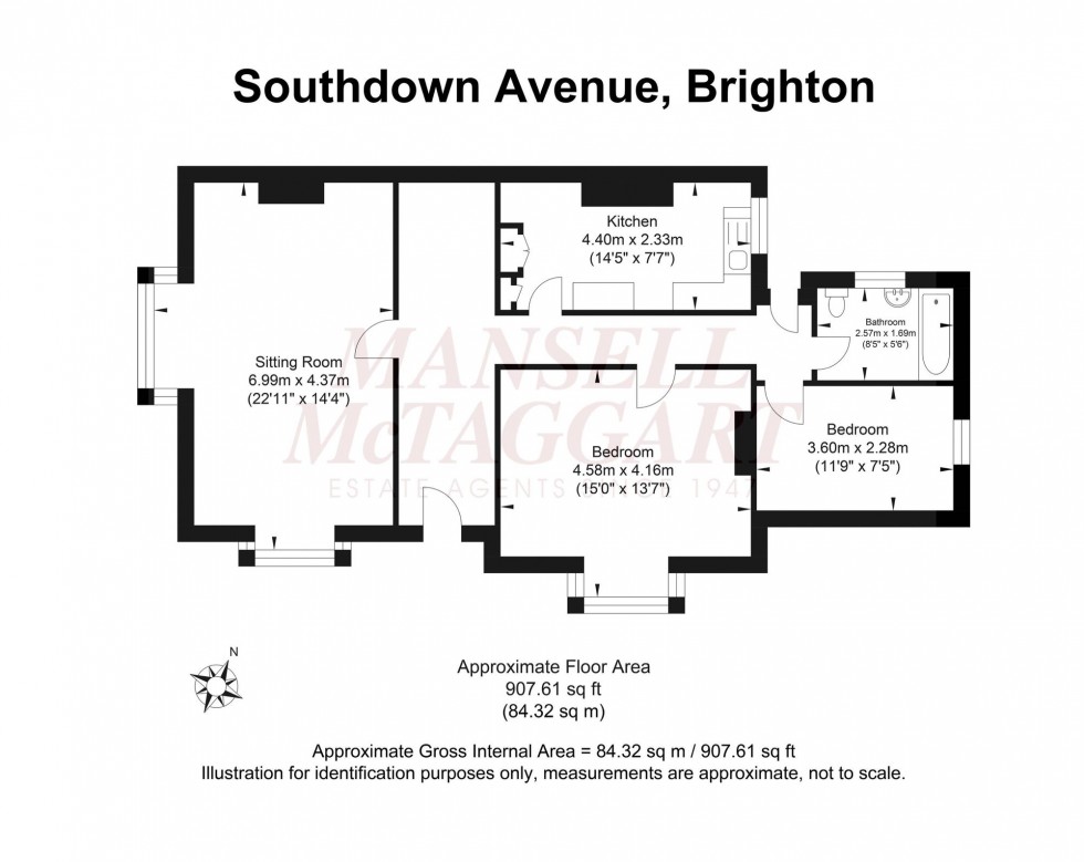 Floorplan for Southdown Avenue, Brighton, BN1