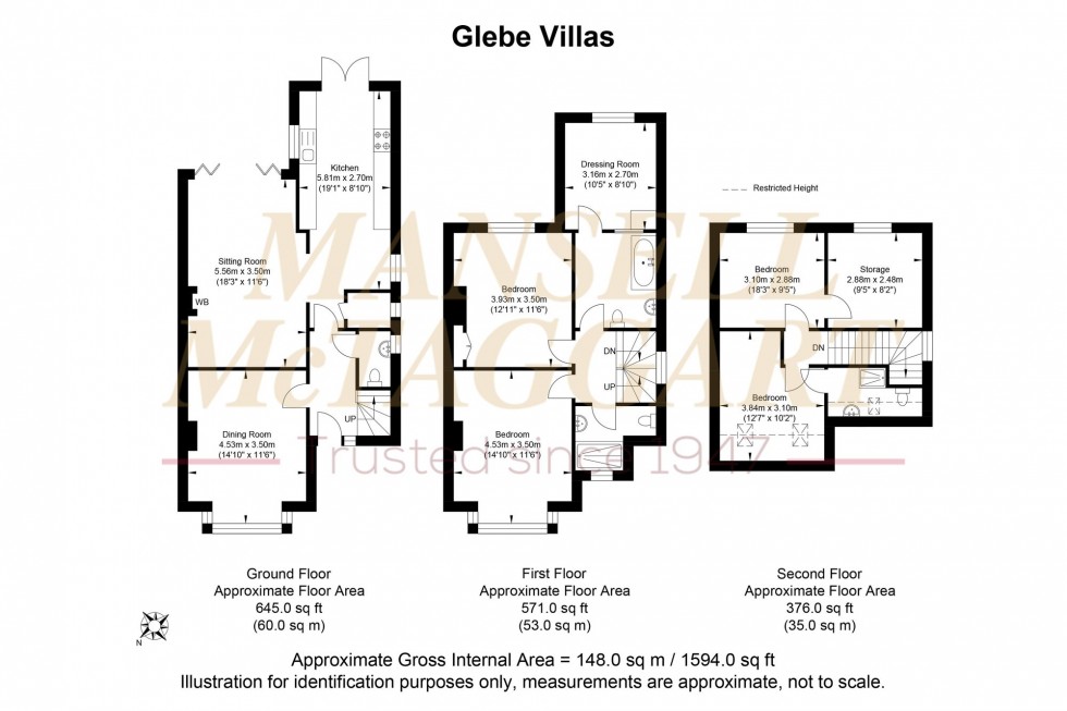 Floorplan for Glebe Villas, Hove, BN3