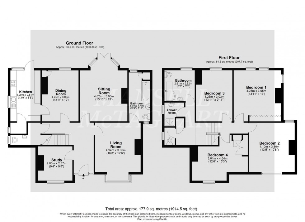Floorplan for Park Road, East Grinstead, RH19