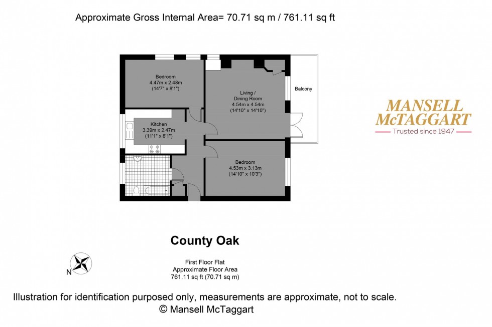 Floorplan for County Oak Avenue, Brighton, BN1