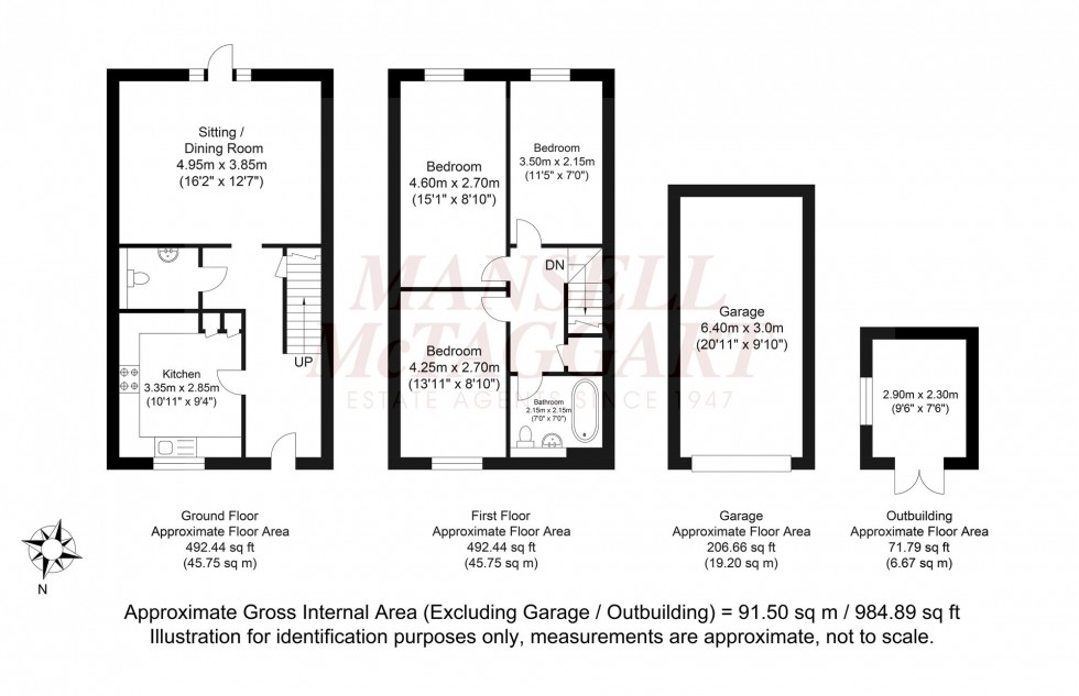 Floorplan for Heydon Way, Broadbridge Heath, RH12