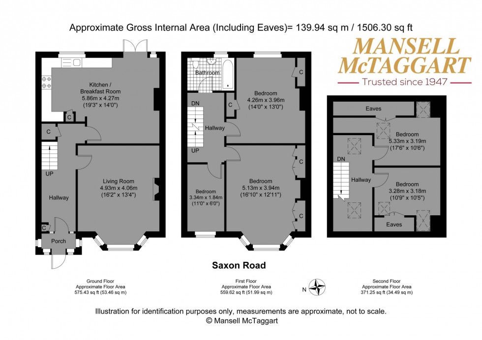 Floorplan for Saxon Road, Hove, BN3