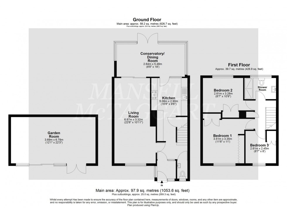 Floorplan for Priors Walk, Crawley, RH10