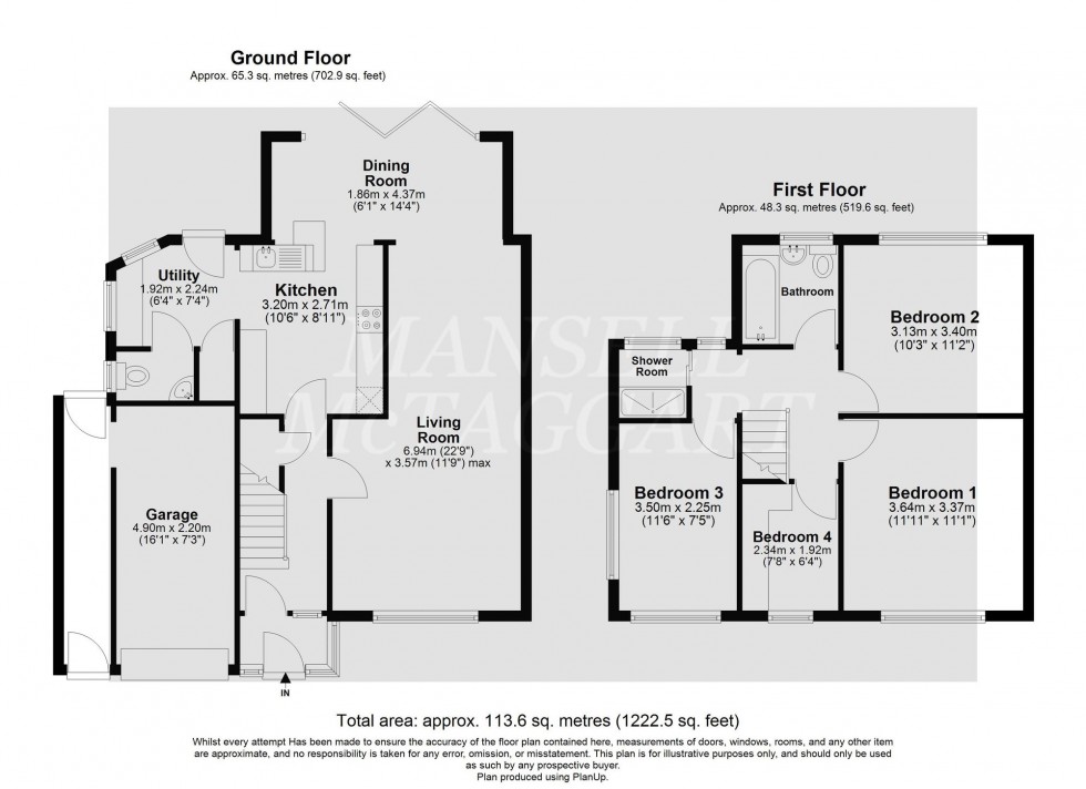 Floorplan for Chaucer Avenue, East Grinstead, RH19