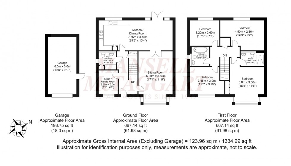 Floorplan for Nye Close, Broadbridge Heath, RH12