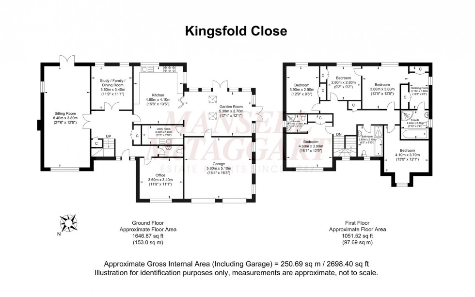 Floorplan for Kingsfold Close, Billingshurst, RH14