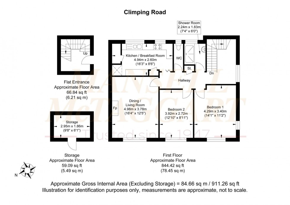 Floorplan for Climping Road, Crawley, RH11