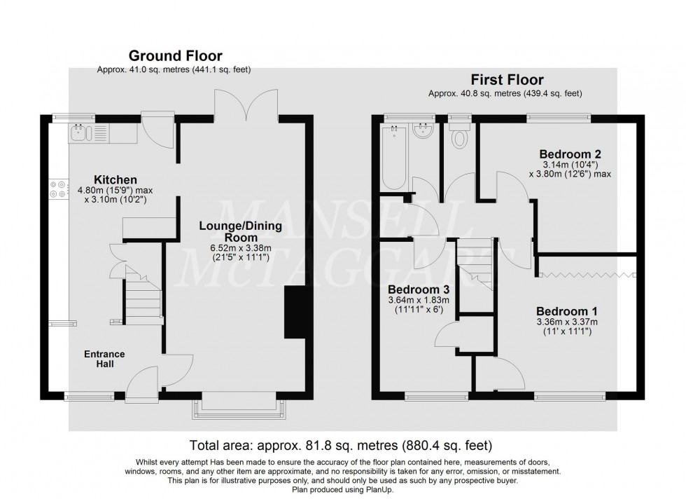 Floorplan for Cuckmere Crescent, Crawley, RH11