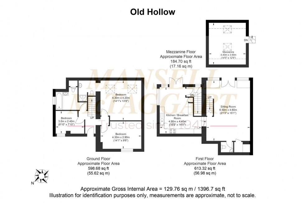 Floorplan for Old Hollow, Worth, RH10