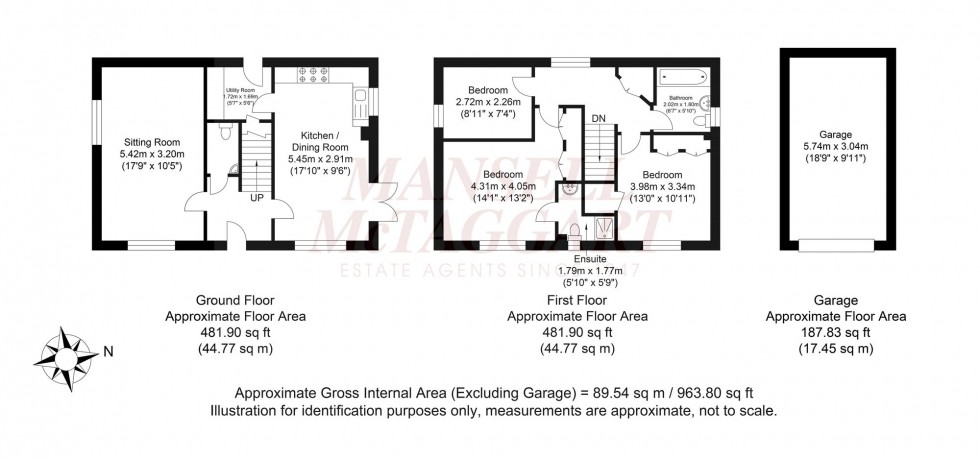 Floorplan for Staples Close, Broadbridge Heath, RH12