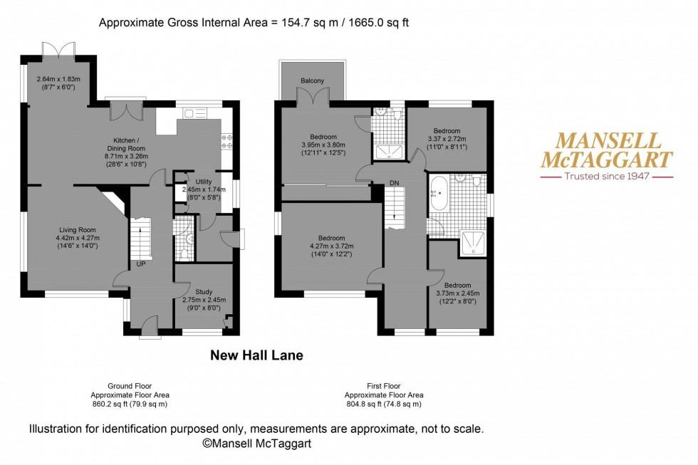 Floorplan for New Hall Lane, Small Dole, BN5