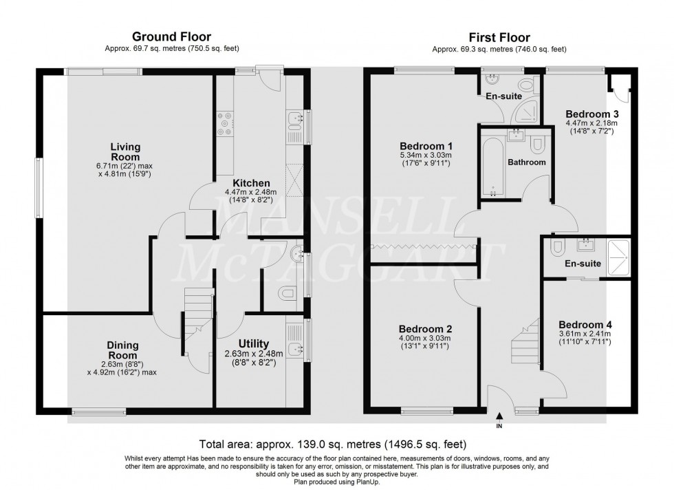 Floorplan for Glendyne Close, East Grinstead, RH19