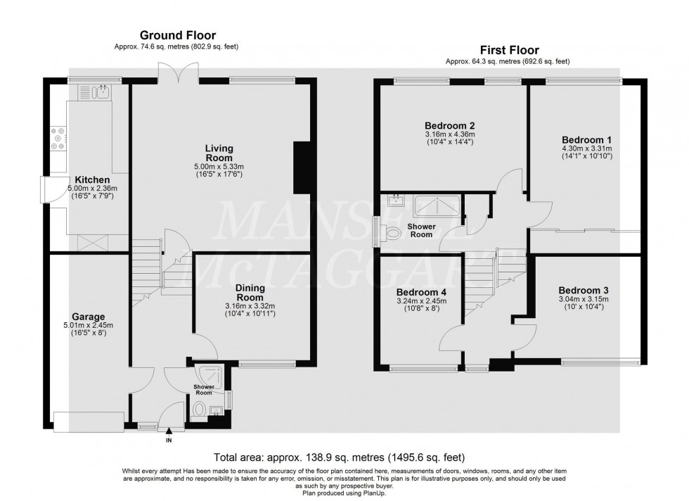 Floorplan for Tennyson Rise, East Grinstead, RH19