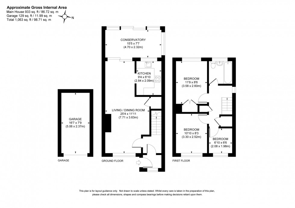 Floorplan for Duncton Close, Haywards Heath, RH16