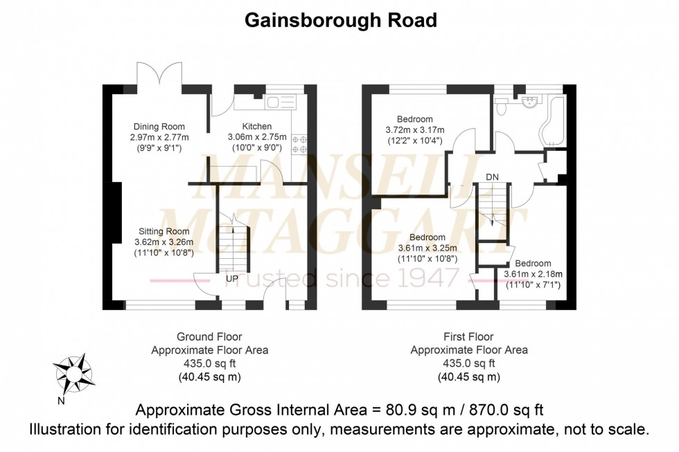 Floorplan for Gainsborough Road, Crawley, RH10