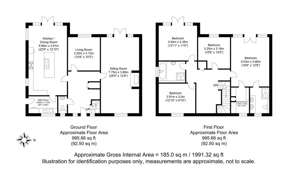 Floorplan for Fielden Road, Crowborough, TN6
