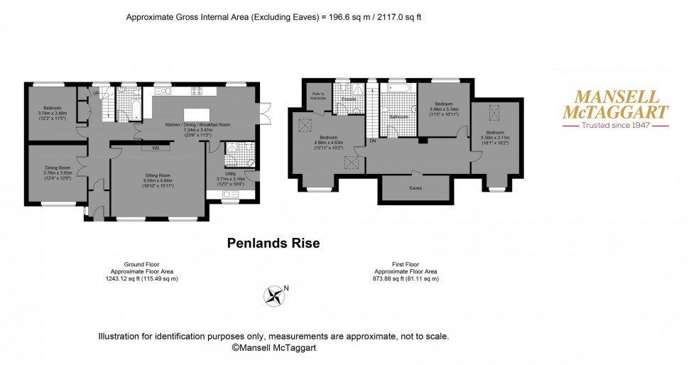 Floorplan for Penlands Rise, Steyning, BN44