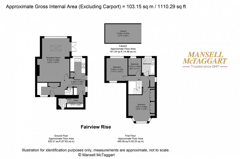 Floorplan for Fairview Rise, Brighton, BN1