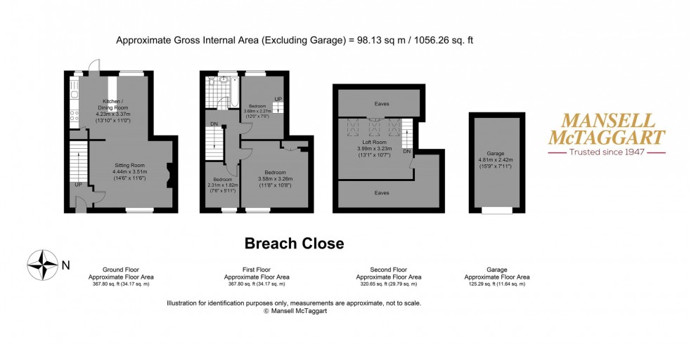 Floorplan for Breach Close, Steyning, BN44