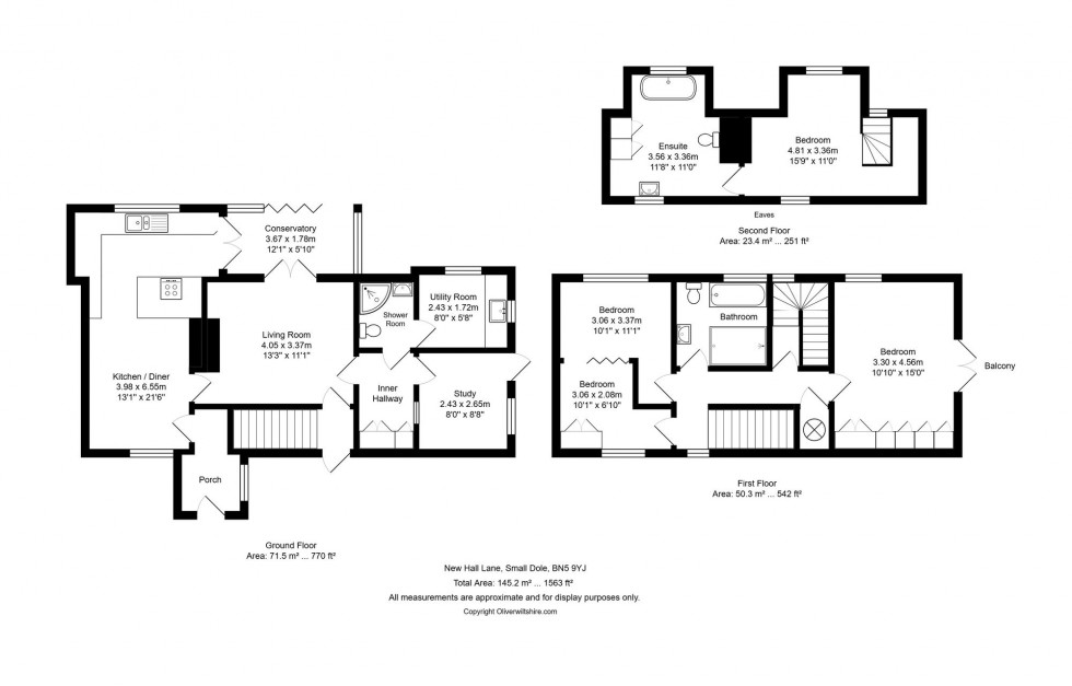 Floorplan for New Hall Lane, Small Dole, BN5