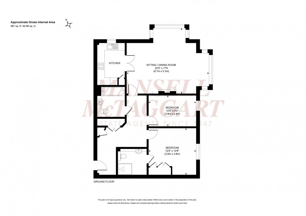 Floorplan for Ditchling Road, The Cedars St. Georges Park Ditchling Road, RH15