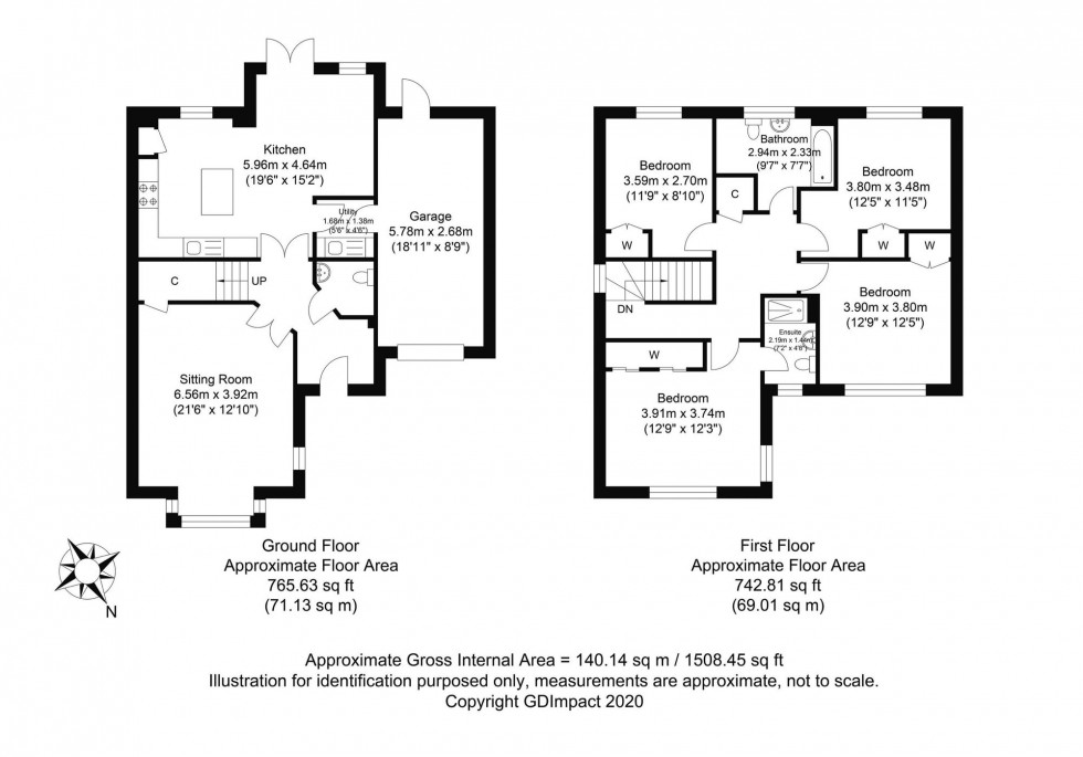 Floorplan for Saddlers Close, Billingshurst, RH14