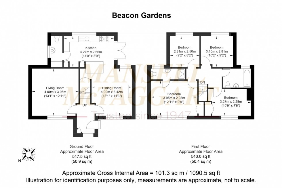 Floorplan for Beacon Gardens, Crowborough, TN6
