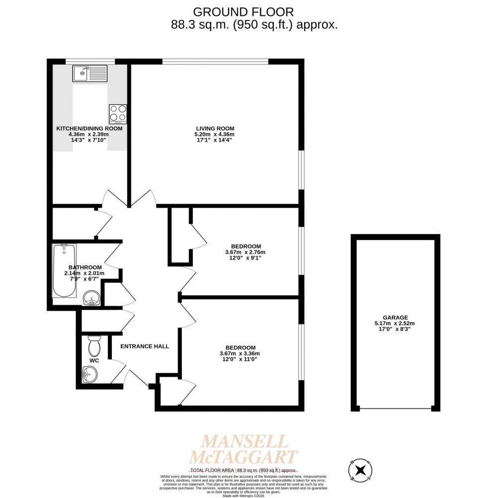 Floorplan for Grovelands, Horley, RH6