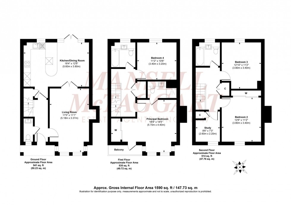 Floorplan for Arrow Gardens, Burgess Hill, RH15