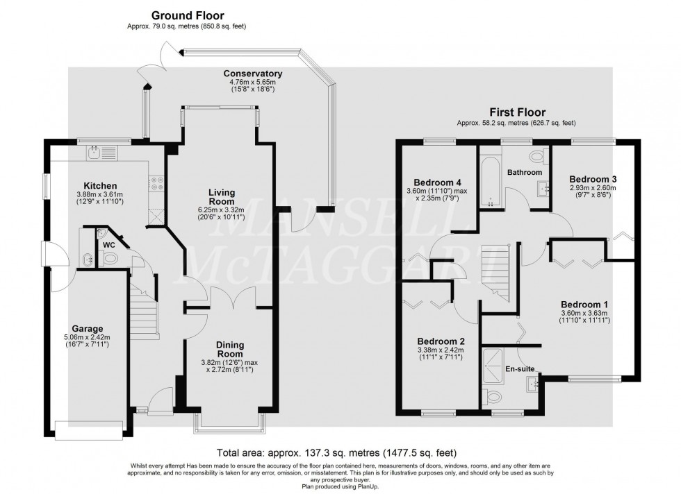 Floorplan for Grasslands, Smallfield, RH6