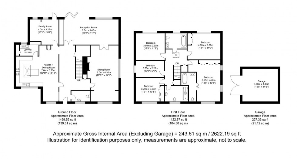 Floorplan for Wellgreen Lane, Kingston, BN7
