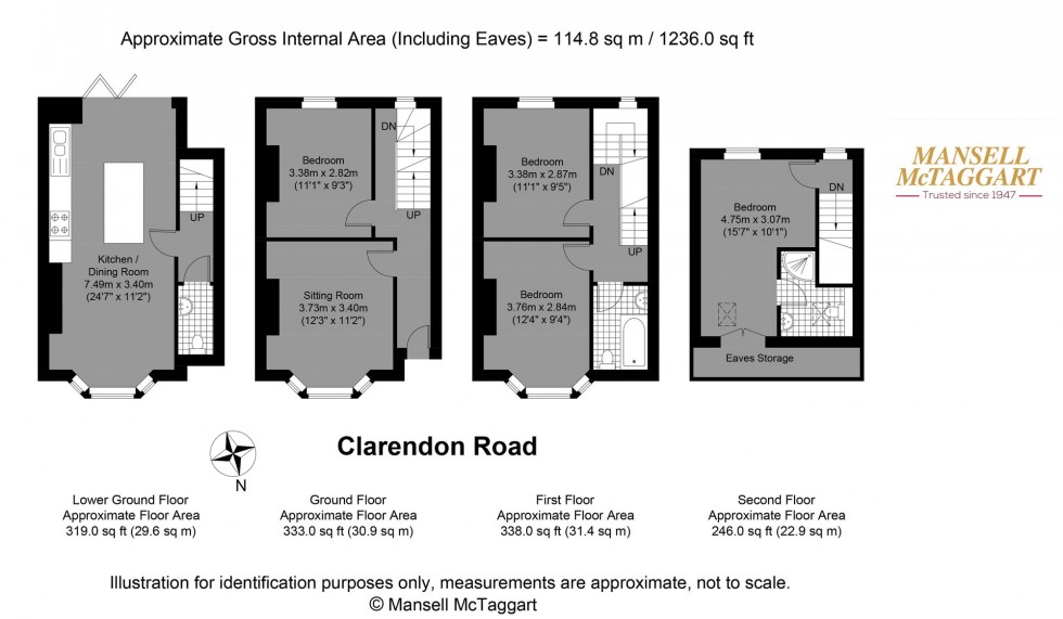 Floorplan for Clarendon Road, Hove, BN3