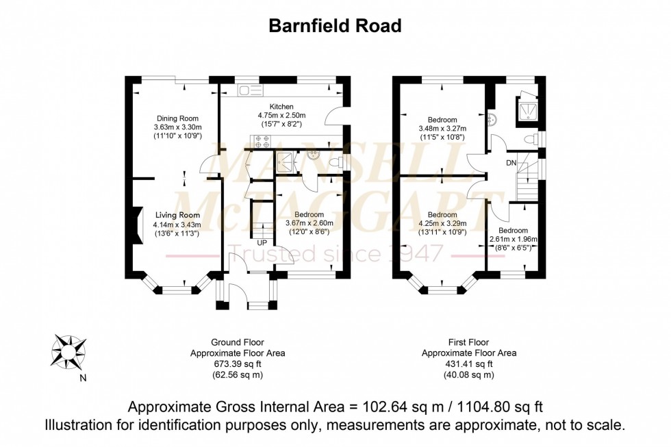 Floorplan for Barnfield Road, Crawley, RH10