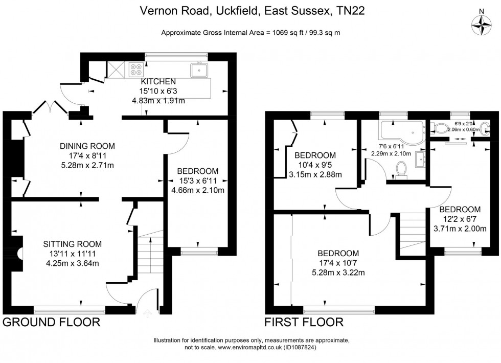 Floorplan for Vernon Road, Uckfield, TN22