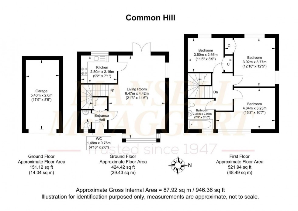 Floorplan for Common Hill, West Chiltington, RH20
