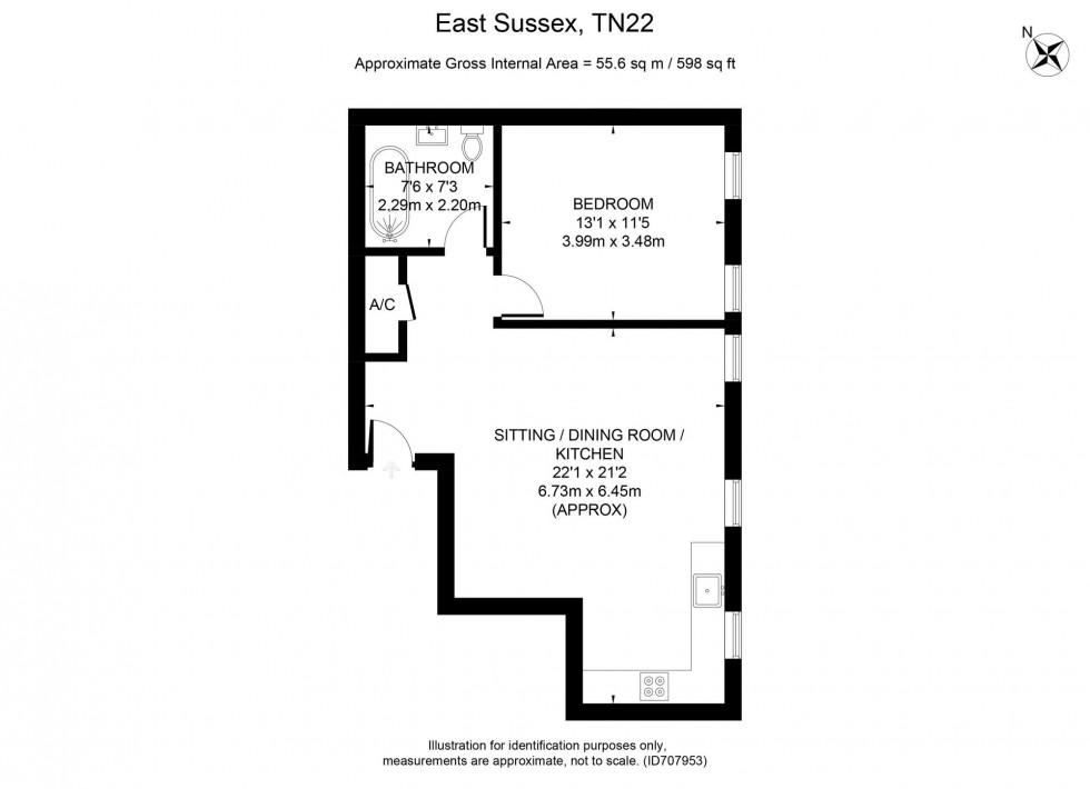 Floorplan for Bell Walk, Bell Walk House Bell Walk, TN22