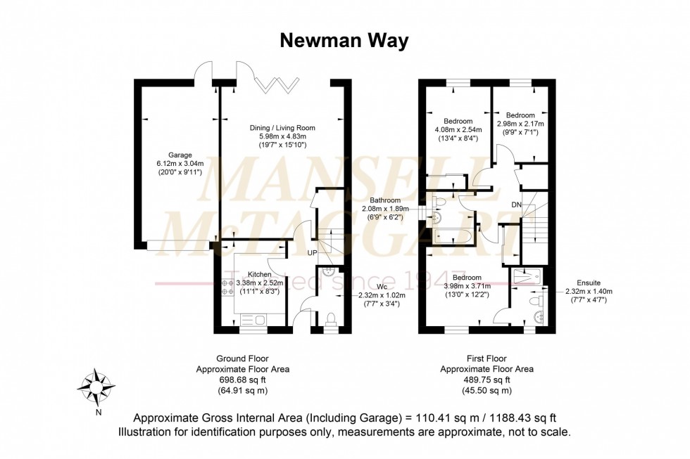 Floorplan for Newman Way, Billingshurst, RH14