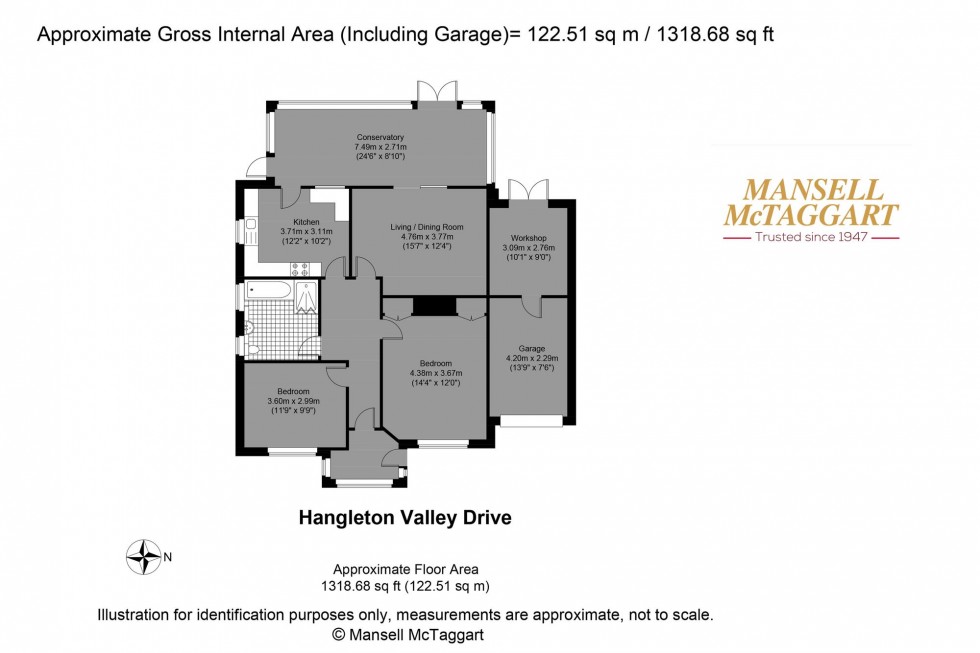 Floorplan for Hangleton Valley Drive, Hove, BN3