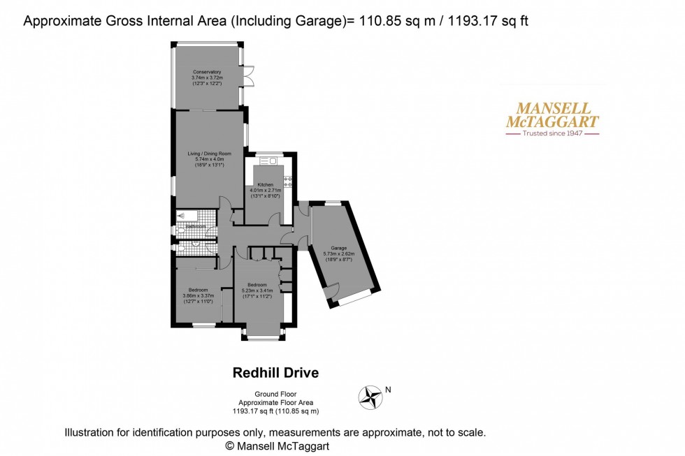 Floorplan for Redhill Drive, Brighton, BN1