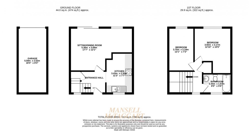 Floorplan for Hollingbourne Crescent, Crawley, RH11
