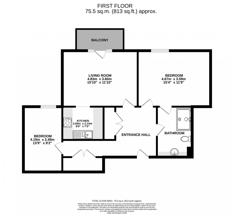 Floorplan for London Road, East Grinstead, RH19
