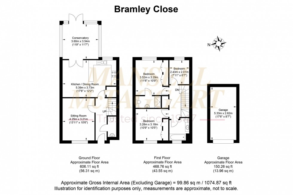 Floorplan for Bramley Close, Kirdford, RH14